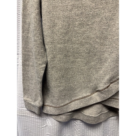 Betsy Boutique Shop Koto Grey Tan Trim Patterned Knit Sweater Tunic Small - Picture 2 of 12